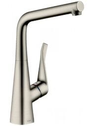 Смеситель Hansgrohe Metris M71 для кухни 320мм поворотный излив сталь 14822800 — миниатюра 1