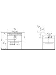 ������� � ��������� Duravit Happy D.2 Plus 775�850�490 ���������, ����� ����� ������ HP4737O2222