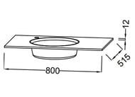 �������� Jacob Delafon Odeon Rive Gauche 80�� � 1 ����������, ������ ������� EB2562-DE2