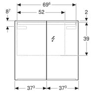 Geberit Smyle Square ����� � ��������� 75 ��, ����� ������ + ���������� ����, ��������� 529.353.00.7
