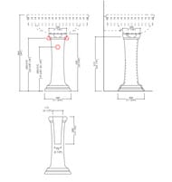 Пьедестал для раковины Devon&Devon Rose IBCOLROSE 650х300 белый