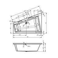 ����� ��������� RIHO DOPPIO 180�130 R ��� ������������, ������������� ������, ��������� � ����� ����