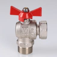 Кран шаровый 1/2"ВН VALTEC BASE угловой с накидной гайкой, короткий, VT.267.NS.0404