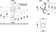 Писсуар DURAVIT DuraStyle 300х340 без мушки, питание от сети 2804310093