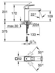 ��������� Grohe Eurocube 23446000 ��� ����������� �� ���� ���������, ������������, ������� ������