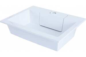 Раковина Aquanet Фортуна 70 (Dolomite) 700х450 мм, литьевой мрамор, белая 182523