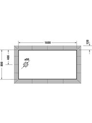 ������ ��������� Duravit Tempano 1600�750�50 � �������������� ��������� 720206000000001