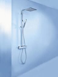 Душевая система Grohe Euphoria Cube 26087 термостат, верхний и ручной душ, шланг, штанга — изображение 3