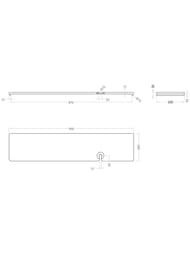 ����� ��� ����� Salini GABBIANO BASIC 1906202MF (900�200�30��) S-Stone, �������, RAL ���������