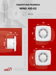 ���������� ERA WIND D100 ���������, 100 �3/�, 25 ��, ���.������, ���.����, �����, WIND 100C-02