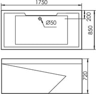 �������������� ����� Gemy G9065 K L (1750�850�720) ����������, ������������
