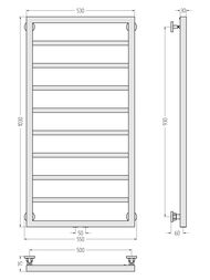 ������� ������� ����������������� 1000�500 (10 ����) ����. �����, ������ ���. 3/4" 00-0254-1050