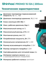    SHINHOO PROMO 15-12A,  12, 2,83/, G3/4", 1230,   71411002