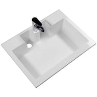 Раковина Aquanet Фортуна 70 (Dolomite) 700х450 мм, литьевой мрамор, белая 182523