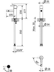 ��������� Cezares LEAF-BSM-L-NOP ��� ����, �������������, 105 ��, � ������ ������, ������ �������