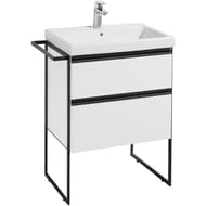 Тумба под раковину Roca Domi 60 (585x453x515) 2 ящика, белый глянец A857458806