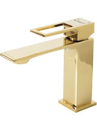 Смеситель на раковину BelBagno LUCE LUC-LVM-ORO однозахватный, с донным клапаном, золото — миниатюра 1