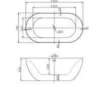 Ванна акриловая BelBagno BB27 (1500х780х590) свободностоящая