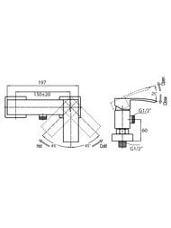 ��������� CEZARES QUATTRO D-01 ��� ����, �������������, ����� ��� ����� 1/2", ����