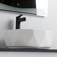 Раковина накладная BelBagno (410x410x135) круглая, без отверстия под смеситель, белая BB1409