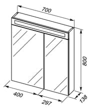���������� ���� Dreja MAX (700�800�138) � LED ����������, ��� ������ 77.9008D
