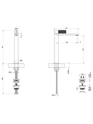 ��������� ��� �������� Gessi Inverso Rigato 270 ��, ������ ������, ������ ����. 73553.149