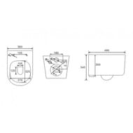 BERGES комплект инсталляция NOVUM 525, клавиша D5 черный мат., унитаз VENTAS Rimless, сиденье 043238