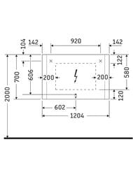 Зеркало Duravit Light and mirror 1200х700х34 2 светильника LM786800000