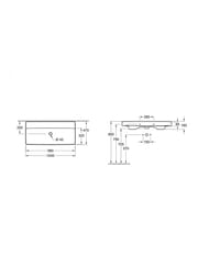 Раковина Villeroy & Boch Collaro (1000х470) отв, без перелива, ceramic+, белый 4A33A3R1 — изображение 2