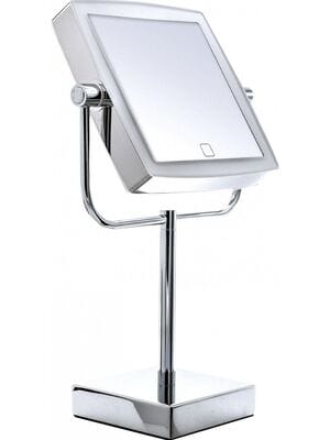 Зеркало косметич. настольное RIDDER Snow White 170х170,  1х/5х-увелич. LED сенсор хром  О3210500