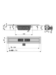   Alcaplast APZ1S-650  ., L=650 =100 .,  .