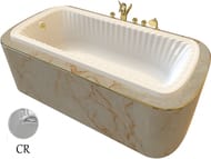 Ванна MIGLIORE OLIVIA 174x83 podium встраиваемая в подиум, фурнитура хром 24329