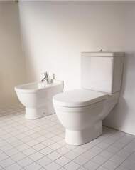 Унитаз-компакт DURAVIT STARCK 3 390х655х795 гориз. выпуск, нижний подвод 0126090000+0920100005