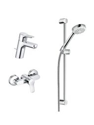 Набор смесителей KLUDI PURE&EASY 3in1 для умывальника, душа, душевой гарнитур, хром 378450565