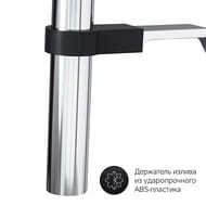 Смеситель AM.PM Like S для кухни F8013000 с гибким изливом, хром+черный