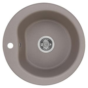 Мойка керамогранитная Aquaton Мида (510х210х510) круглая, одинарная, серый шелк 1A712732MD250