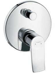 Смеситель Hansgrohe Metris 31487000 для ванны/душа, скрытый монтаж, встроенная защитная комбинация — миниатюра 1