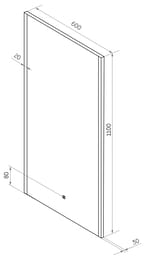 Зеркало Континент Modern (600х1100) с LED подсветкой 6000К и сенсорным выключателем