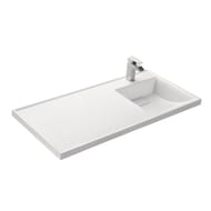 Раковина Aquaton Лондри 105 1A72223KLH010 1050x500x150 д/стир.маш., литой мрамор, чаша справа, белая