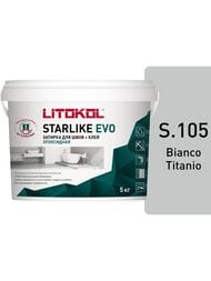 Затирка эпоксидная LITOKOL STARLIKE EVO S.105 BIANCO TITANIO светло-серая, 5 кг
