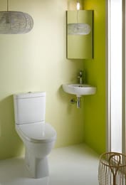 Унитаз с бачком Jacob Delafon ODEON UP 18557К+E4740 (600х410х825) нижняя подводка, белый