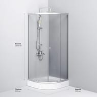 Душевой уголок AM.PM X-Joy Twin Slide (80х80х185) профиль матовый хром/прозрачное W88G-205-080MT64