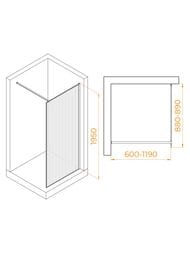 ������� ����������� RGW Walk In WA-08G (900�1950) ������ 8�� ���������/������ 06100809-156