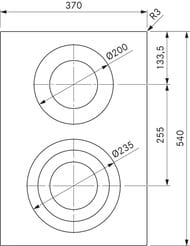 ������������� �������� ������ BORA Professional 3.0 (370�540) HiLight, 2 ���� �������, ������ PKC3