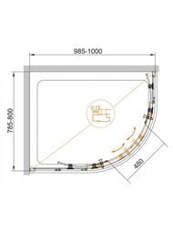 ������� ������ CEZARES ECO (985-1000�785-800�1900) RH-2-100/80-C-Cr ������ �����/����