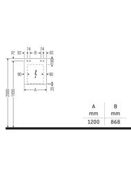 �������-���� Duravit Ketho 1200�750�180 � ����������, 4 �����, ����������� ���� KT753307979