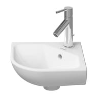 Рукомойник DURAVIT ME by Starck 435х380 антигрязевое покр.,угловой, с отв. под смеситель 07224300001