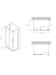 ������� ���������� ABBER Schwarzer Diamant AG30180BH-S100B-S100B (1800�1000�1950) �-���., �����/����