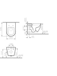 Комплект: Инсталляция Vitra+ Унитаз Sanibelle+ сиденье микролифт+ клавиша хром 9878B003-7200