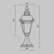 ����������� ���������� Maytoni Goiri (�����) O029FL-01BZ, E27�1 60�� IP 44, ������